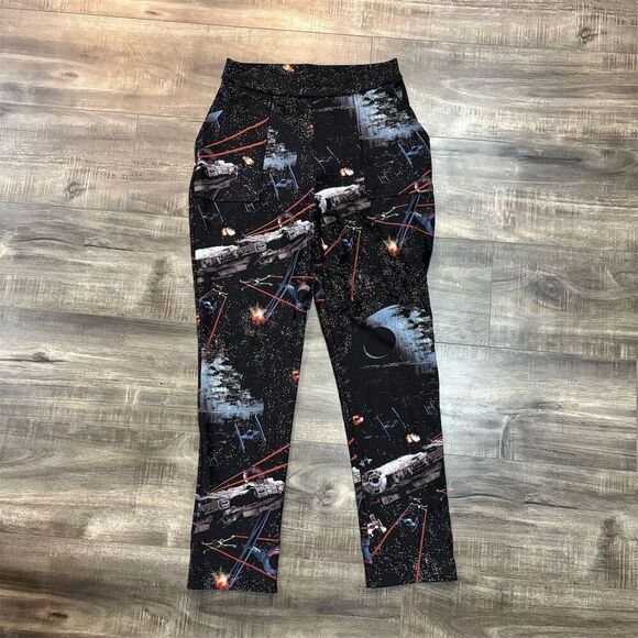 Blackmilk Pants - BlackMilk Star Wars Death Star Battle Leggings Women's M Multicolor
